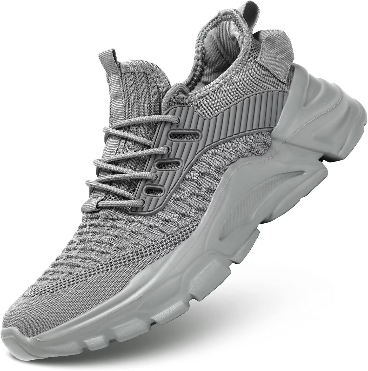 Men's Running Shoes, Non Slip, Breathable, Lightweight Fashion Sneakers, Slip Resistant Athletic Sports Walking Gym Work Shoes