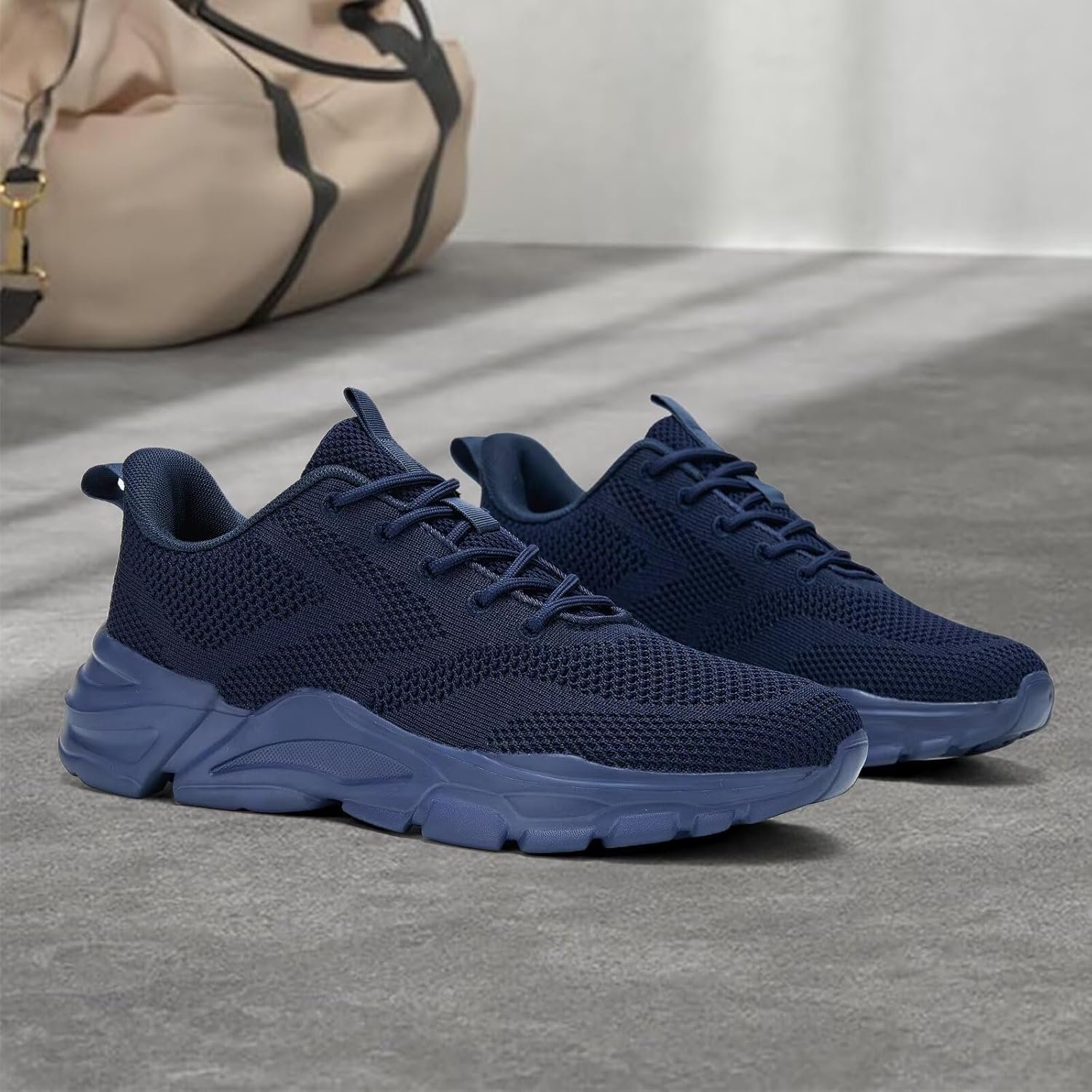 Mens Road-Running Shoes Walking Shoes Fashion Athletic Sneakers Working Gym Comfort Lightweight Mesh Shoes - Image 2