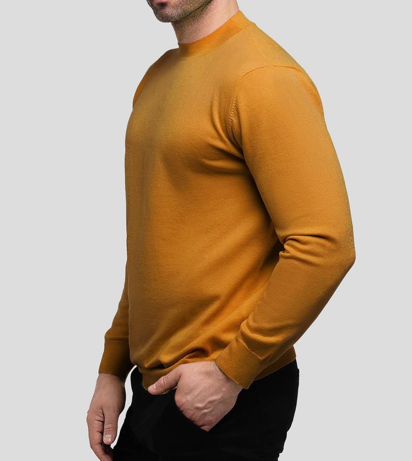Men's Crewneck Sweater Casual Pullover Sweater Slim Fit Lightweight Long Sleeve Knit Sweater S-4XL - Image 2