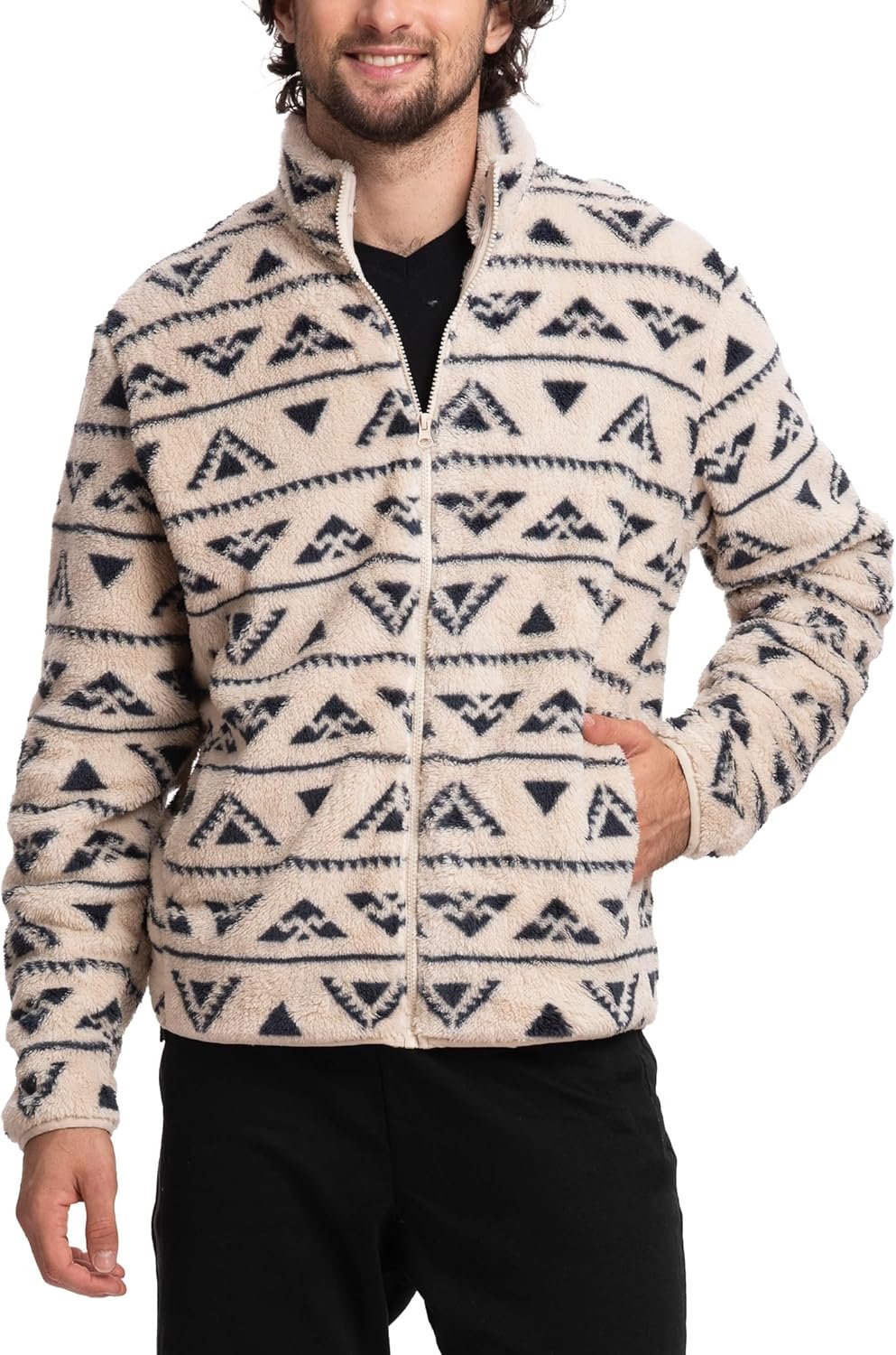 Men's Jacket Ultimate Fuzzy Sweater for Men, Fleece Winter Coats, Mens Cold Weather Jackets